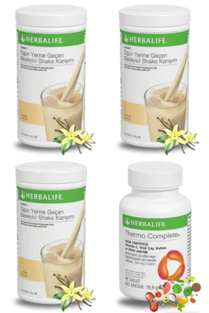 Herbalife Ürünleri Shake Vanilyalı (3 adet) + Thermo Complete